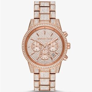 New Ritz Pavé Rose Gold-Tone Watch